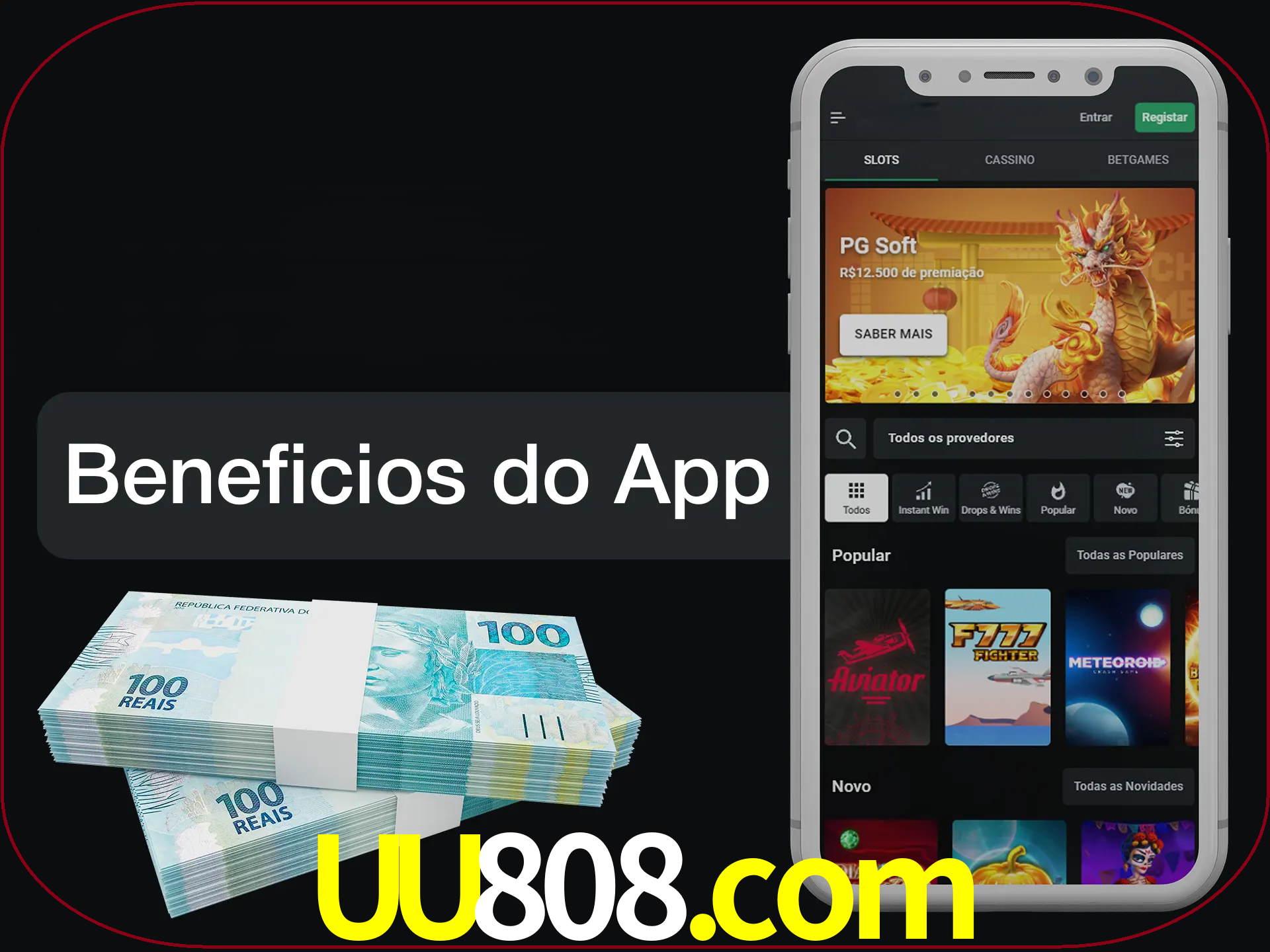 Obtenha todos os benefícios usando o aplicativo.