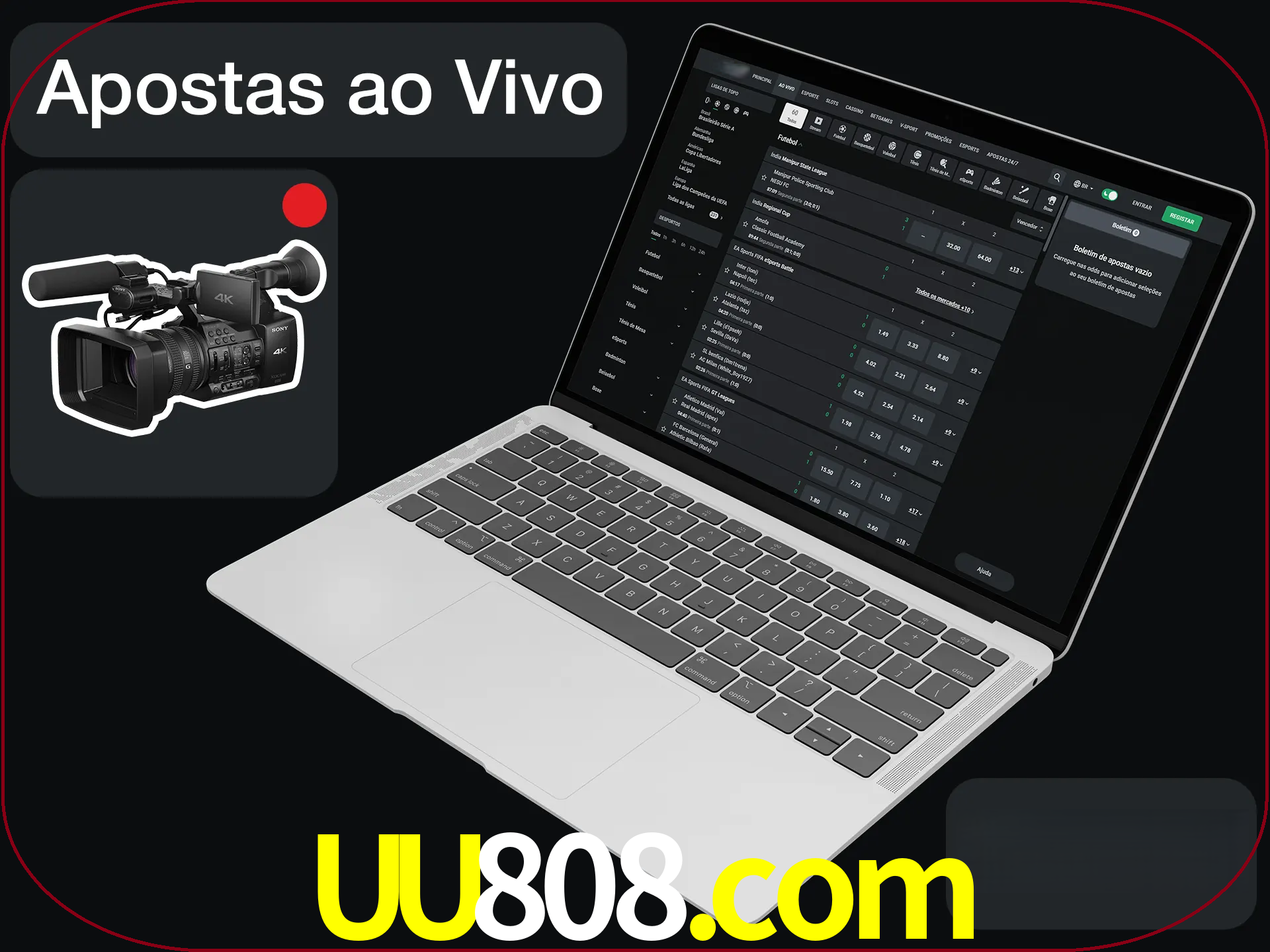 Aposte em formato ao vivo em nosso site.